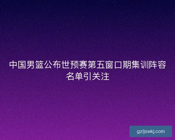 中国男篮公布世预赛第五窗口期集训阵容名单引关注